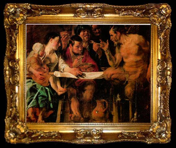 framed  JORDAENS, Jacob St Charles Cares for the Plague Victims of Milan s, ta009-2